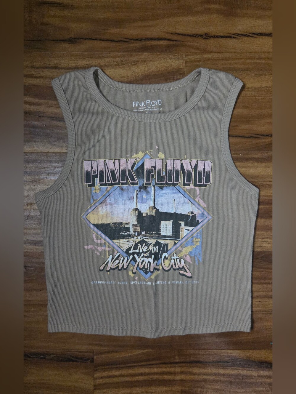 Pink Floyd Live in New York City Ribbed Crop Tank – Size XS